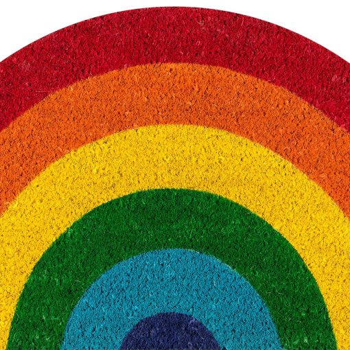 Aloha Rainbow Graphic Door Mat - Assorted Colors - 1'4"x2'6"